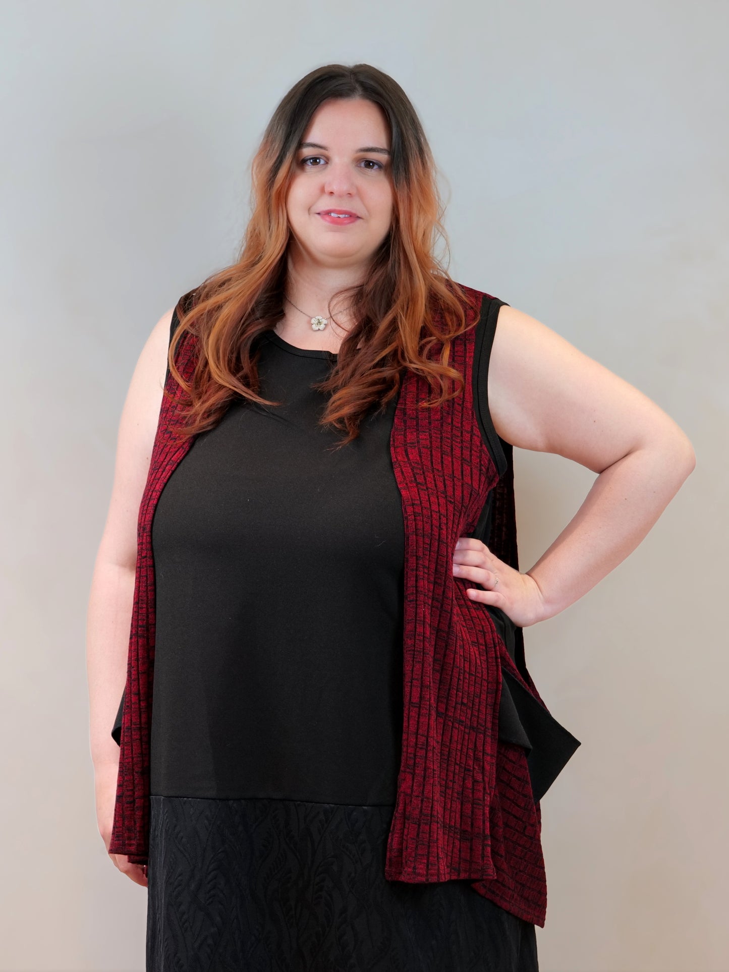 Robe effet 2 en 1 sans manche