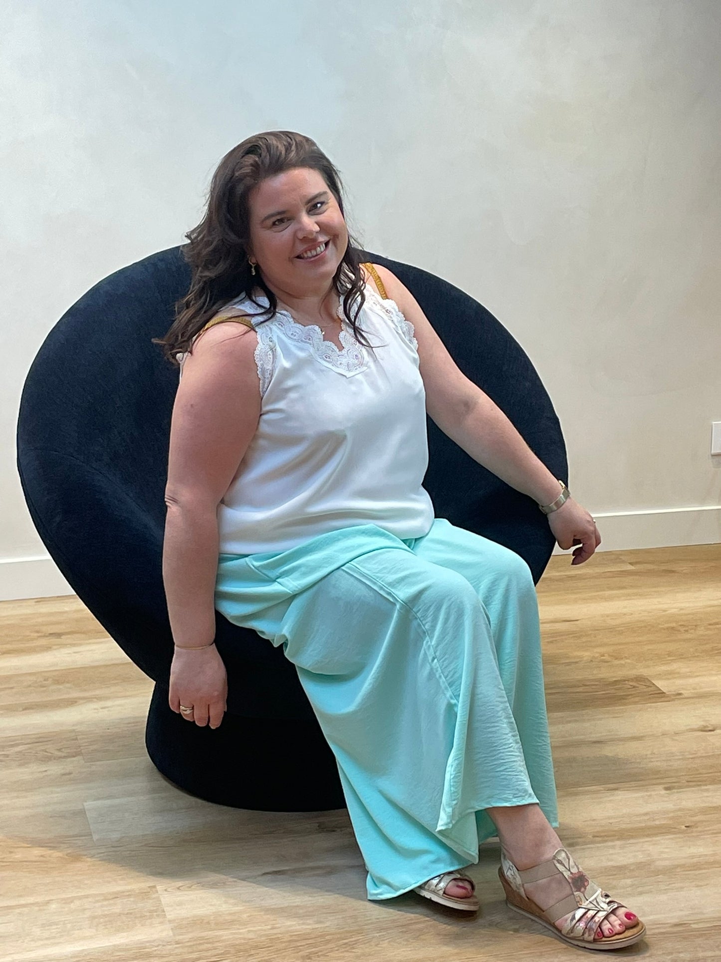 Pantalon Fluide Turquoise
