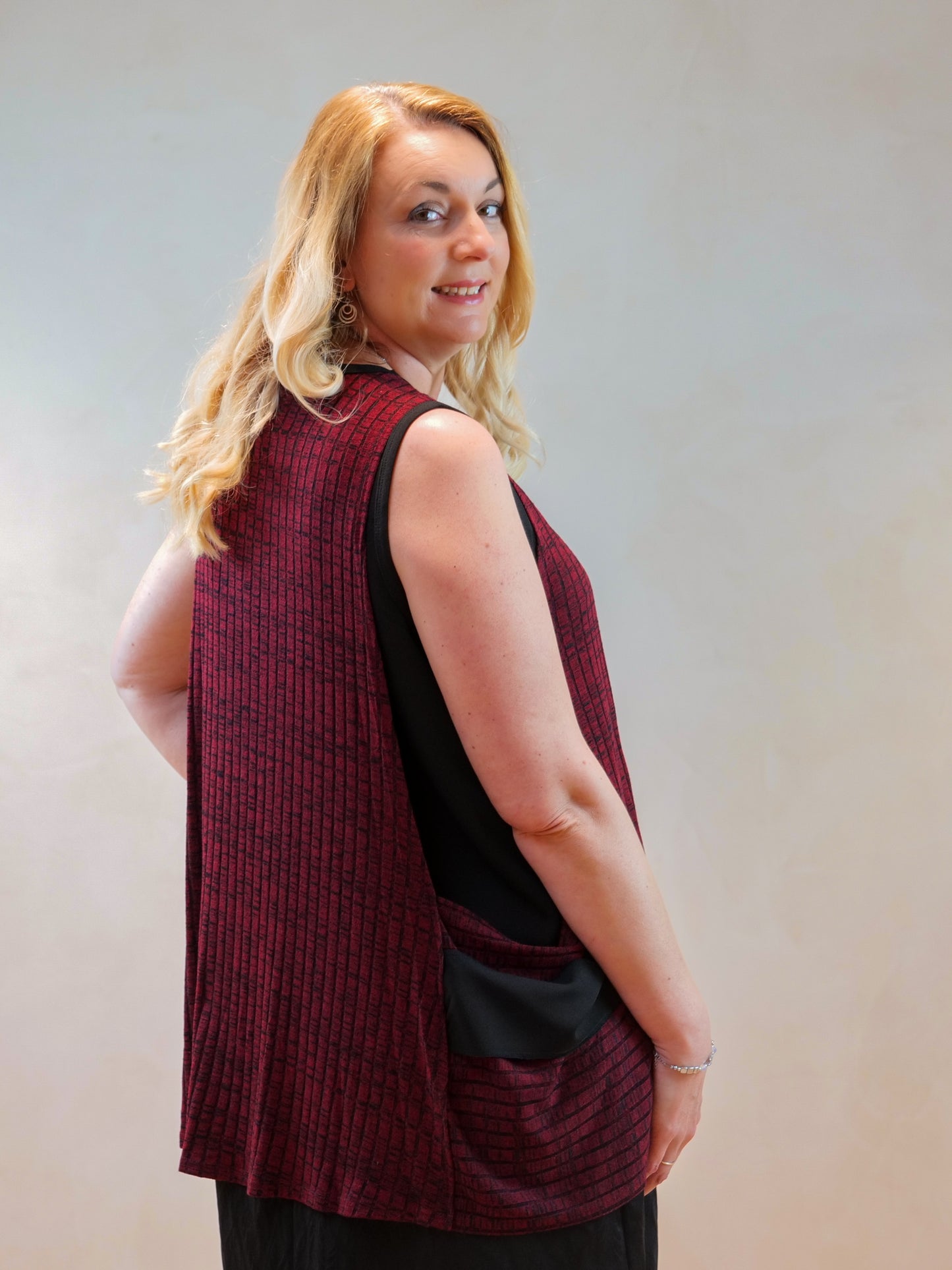 Robe effet 2 en 1 sans manche