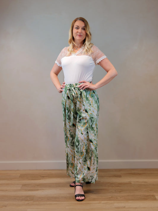 Pantalon large à fente