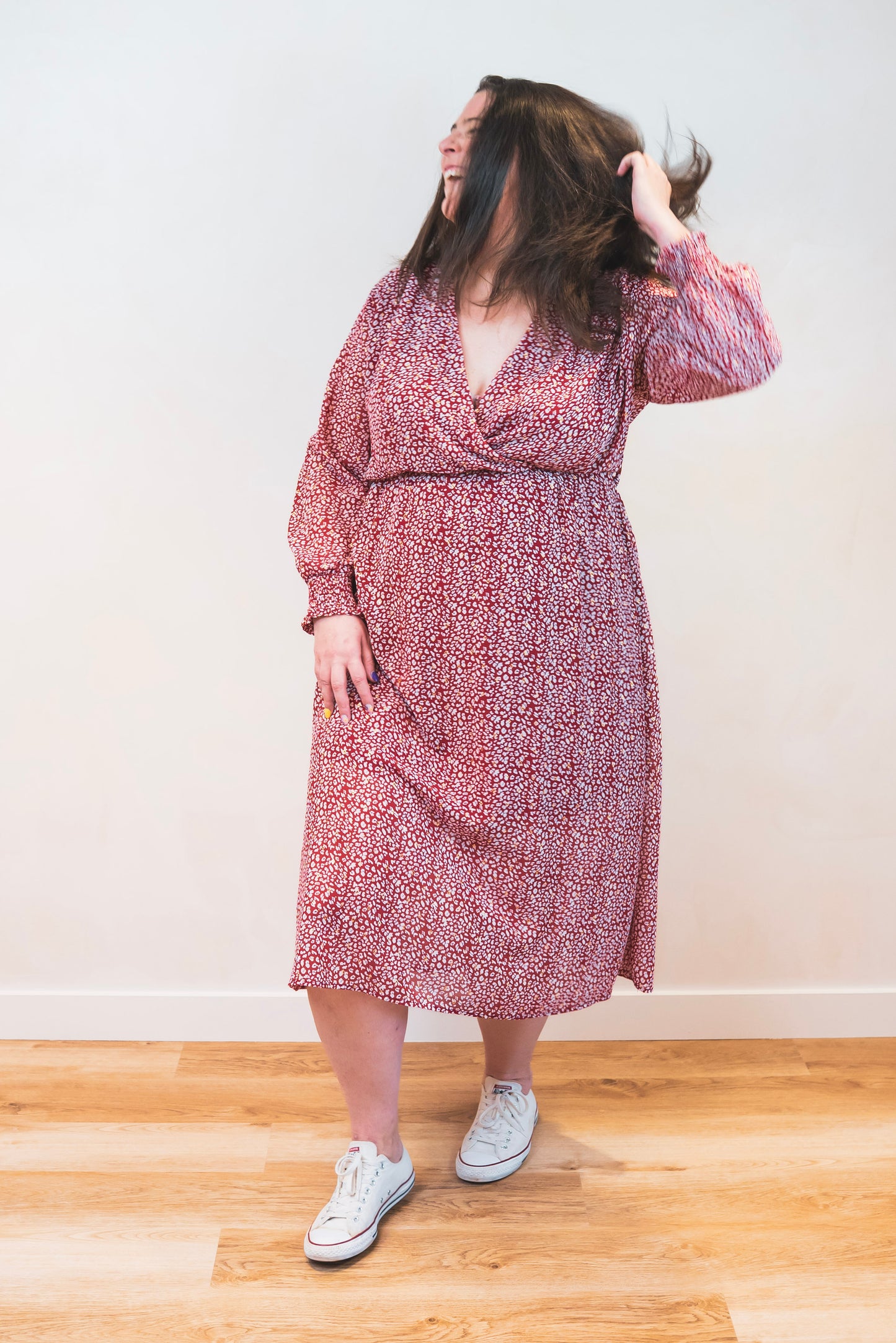 Robe longue rouge